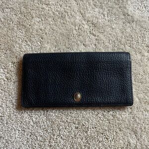 Vintage Christian Dior Black Leather Women's Wallet